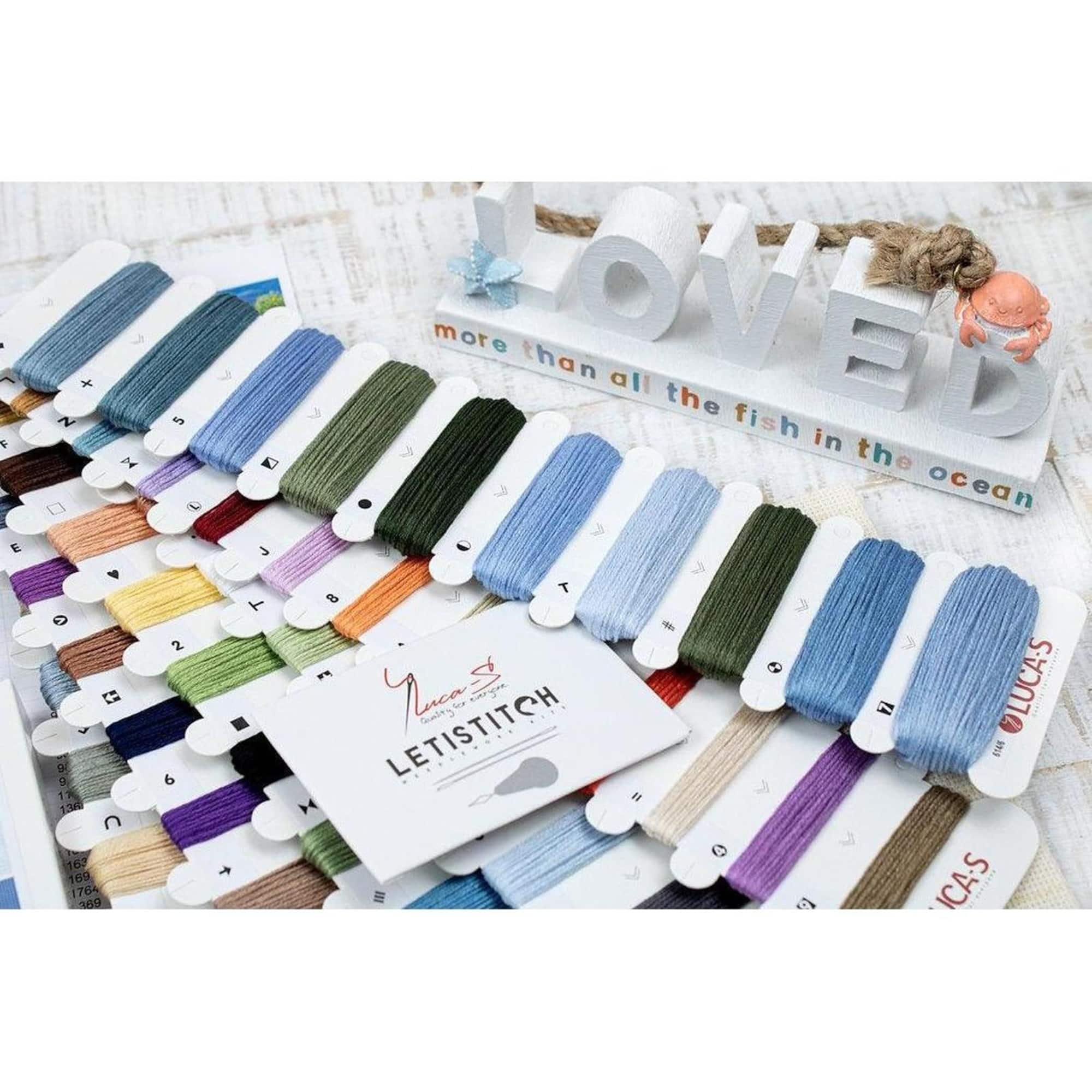 Luca-s Balloons Over Sunset Cove Counted Cross Stitch Kit